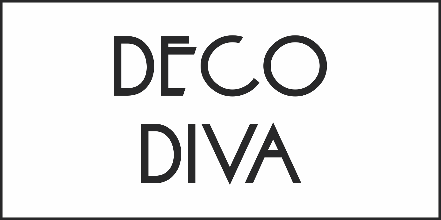 Example font Deco Diva JNL #5